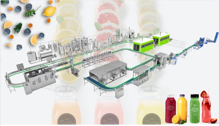 10000BPH Automatic Beverage/ Juice /Tea  Washing Filling Capping 3-in-1machine