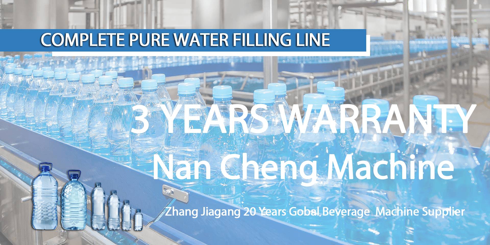 Automatic 3 in 1 Bottled Pure Water Filling Machine