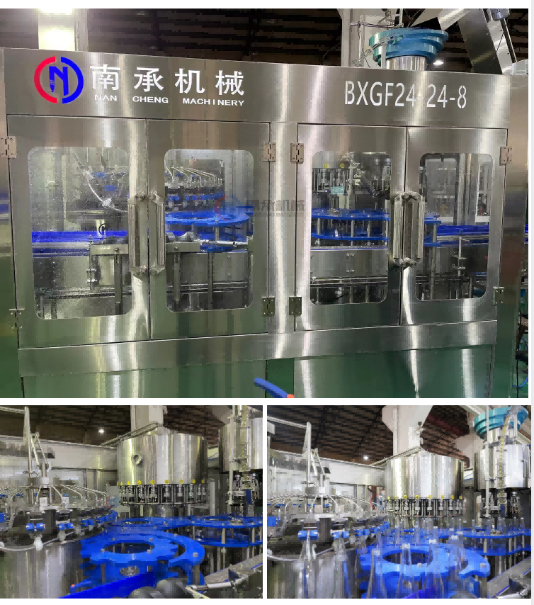 8000BPH Glass Bottle Automatic Water Washing Filling Capping 3-in-1 Machine 